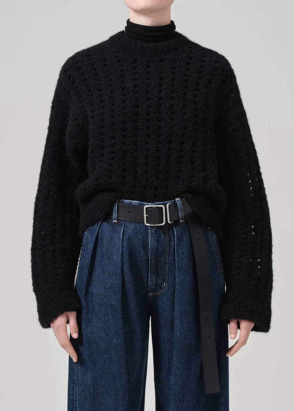 NEW CITIZENS OF HUMANITY ailani crewneck sweater in black